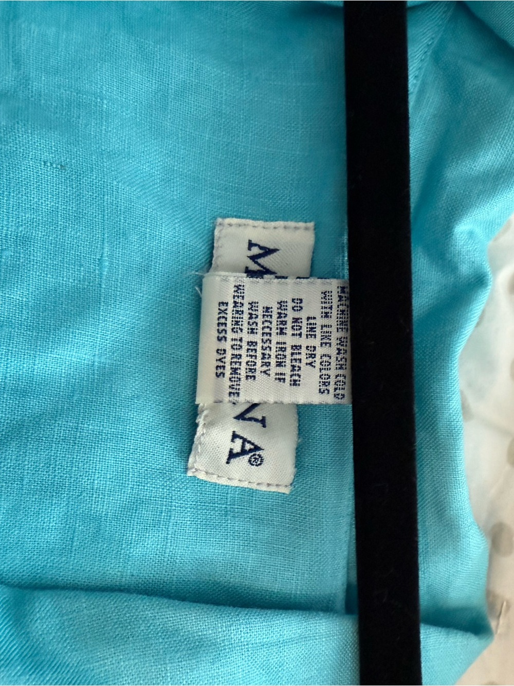 Merona Sleeveless Button-Front 100% Linen Maxi Dress in Aqua Blue - Picture 5 of 15